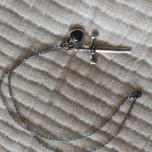 Knife and Agate pendant